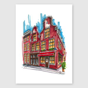 Schets van Cafe de Morgenster in Utrecht door Cees Sketches