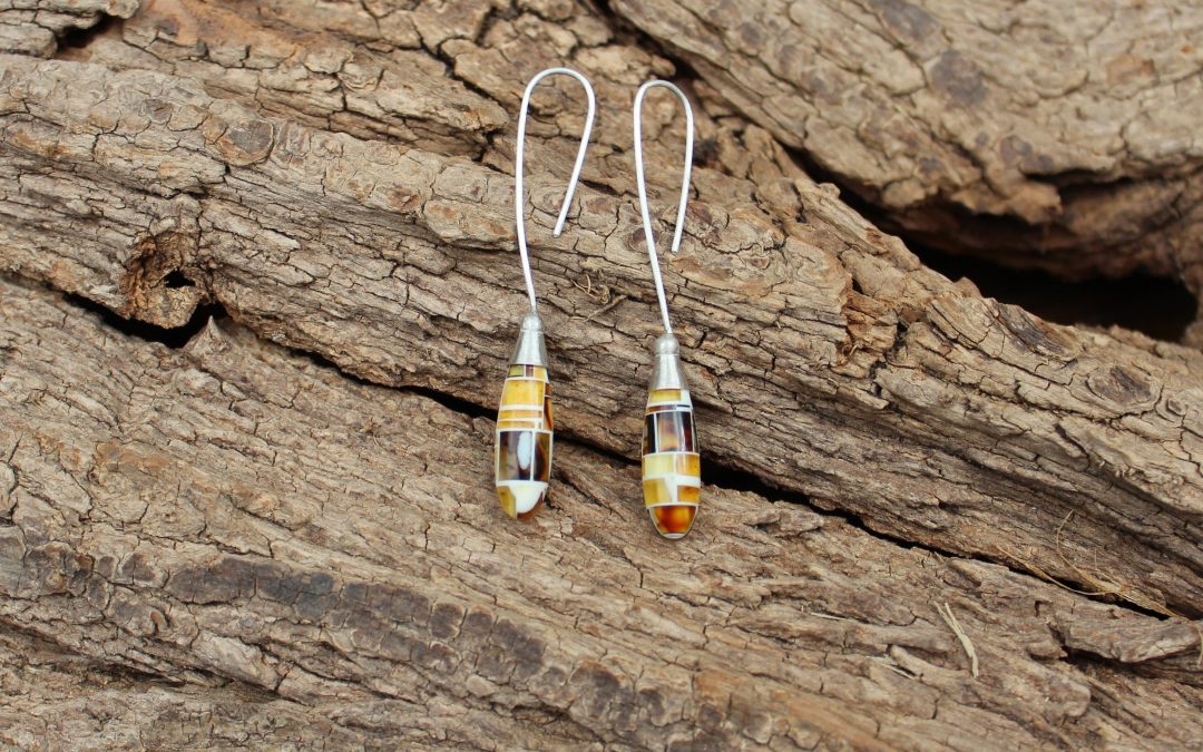 Boucles d’oreilles « gouttes d’ambre »