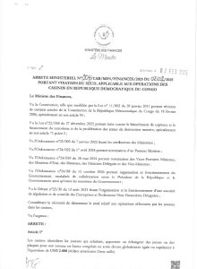 Arreté ministeriel n004