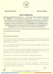 Arrêté Interministériel N°115