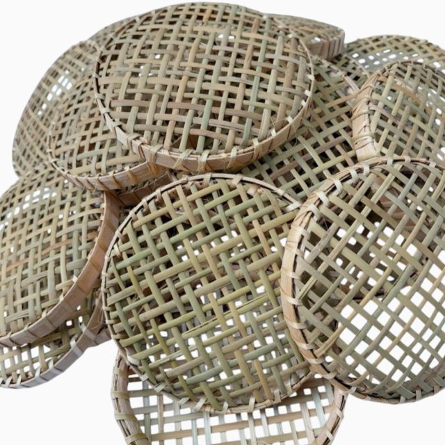 Eco Ceylon String Hopper Tray Cane 12 pcs
