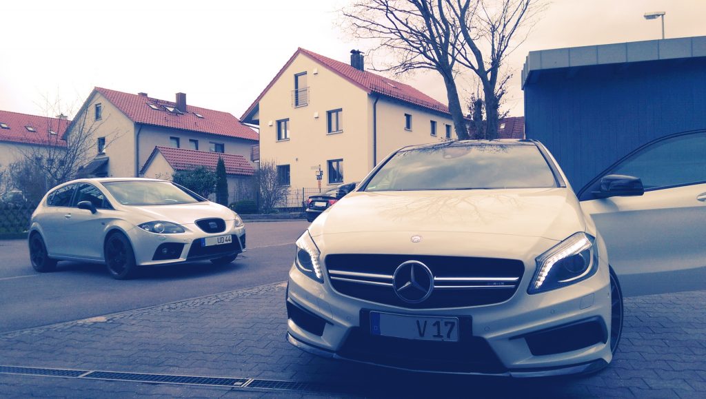 A45 AMG und mein damaliger Seat Leon 1P