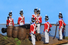 1811-Storbritannien-Royal-Marine-med-24-pd.-kanon-på-Anholt