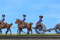 1811-Storbritannien-Royal-Horse-Artillery-forspændt-haubitser-under-løjtnant-Steele-på-Anholt