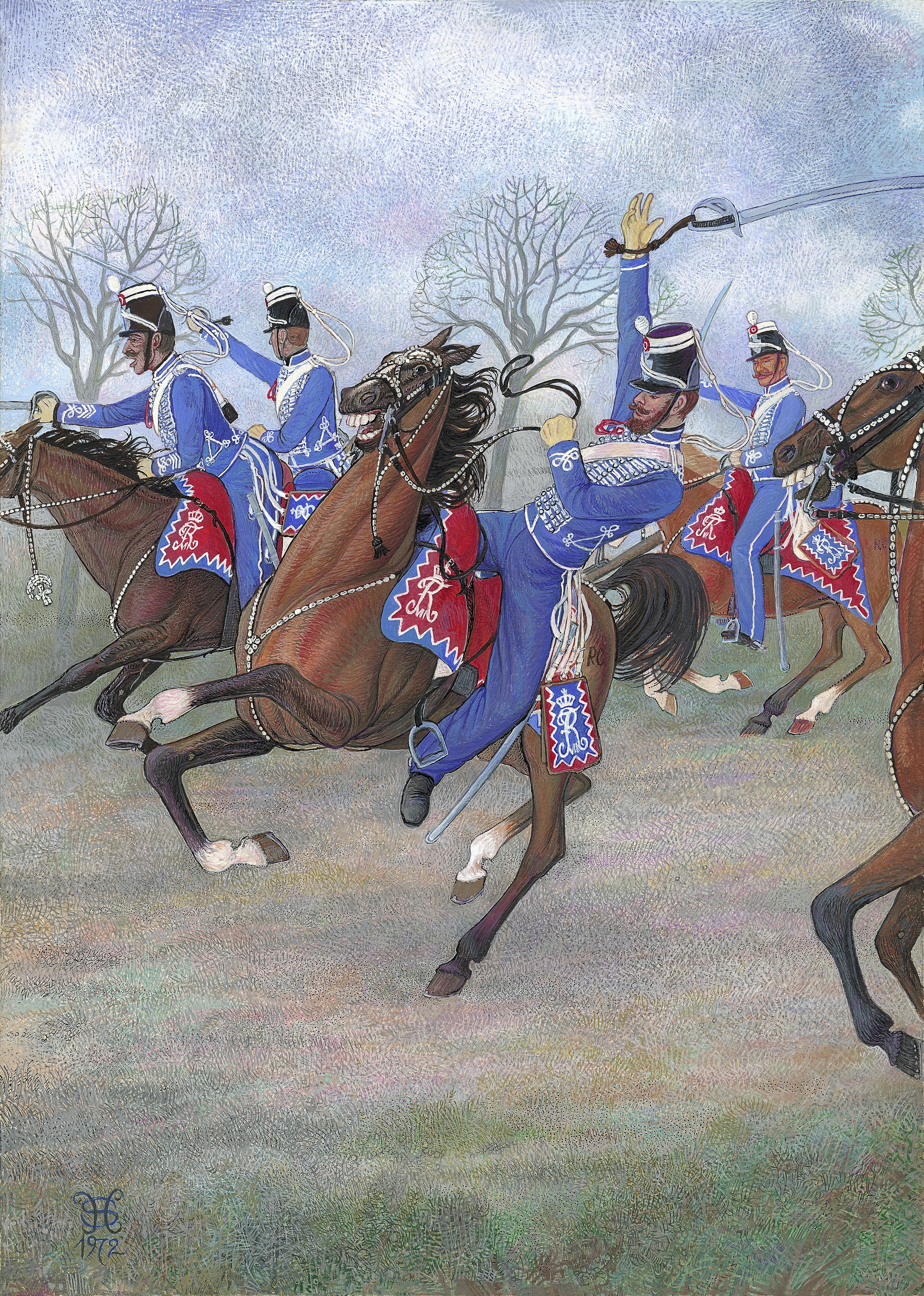 Gardehusardivisionen i kamp under den Slesvig-Holstenske krig 1848 - 1850