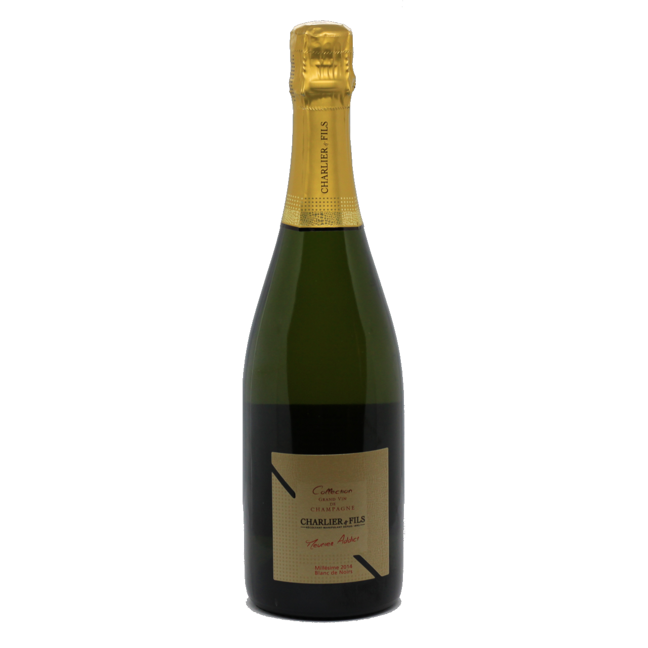champagne, meunier, flaske, guld, flaske grøn, charlier et fils, charlier, 2014, vintage, årgang