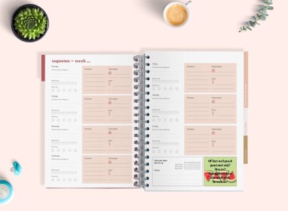 MMT planner weekpagina augustus