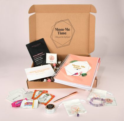 Mom-Me-Time Box - met alle cadeautjes uitgepakt
