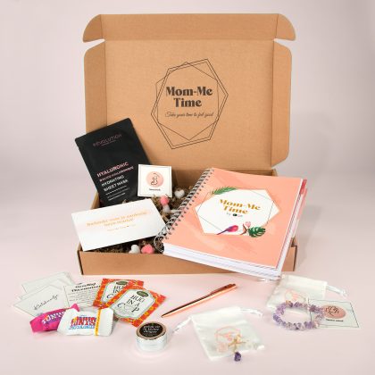 Mom-Me-Time Box - met alle cadeautjes uitgepakt