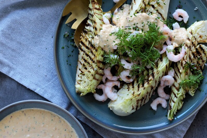 Maskeret spidskål med Thousand Island dressing