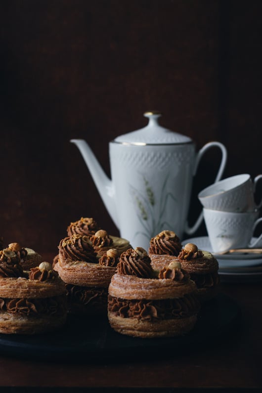 Cronut med nougat og appelsin