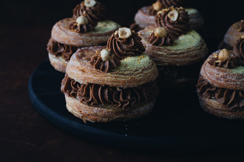 Cronut med nougat og appelsin