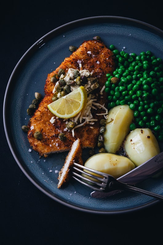 Schnitzel med ansjossmør