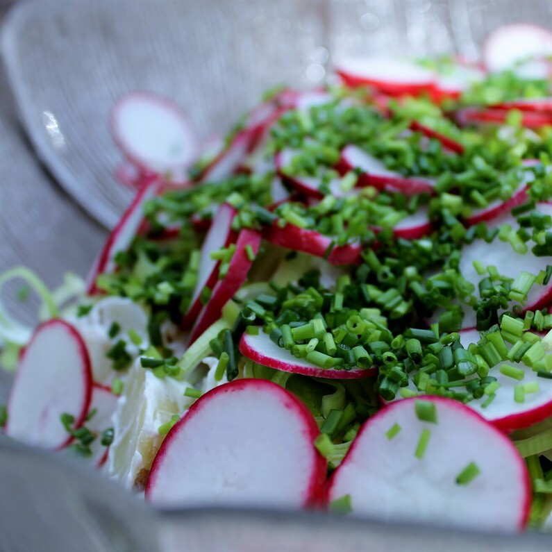 Kartoffelsalat med rygeost