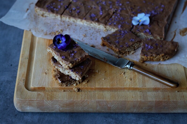 Flapjacks med nougat