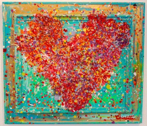 heart art painting