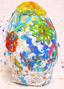 colorful egg sculpture