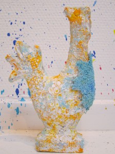 hen cock sculpture