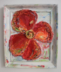 “Poppy Carnival” 53x45cm. Spin spin spin the carousel. Let all the colors shine over me!
