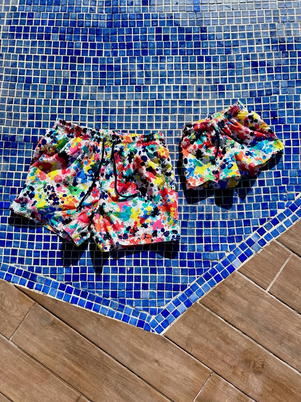 Colourful swim shorts on sale