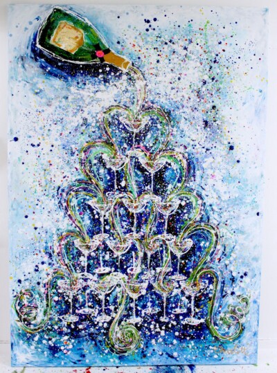Charlotte_Olsson_Art_champagnetower_konst_happy_bubbles