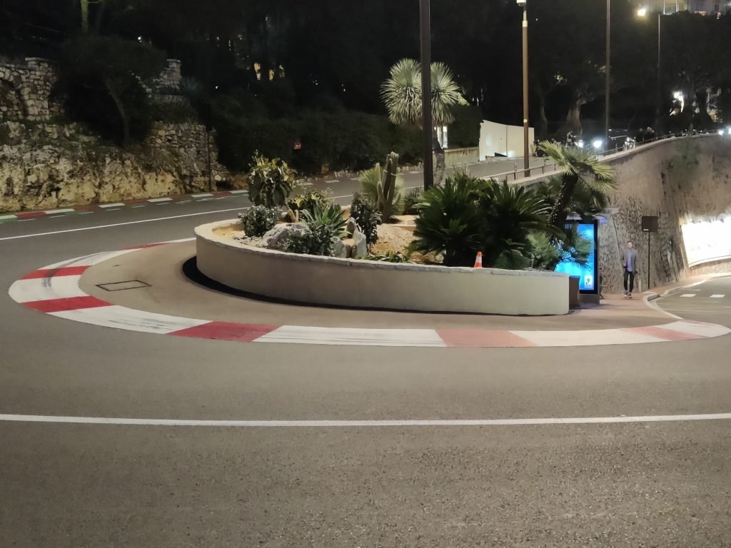 The Fairmont Hairpin, a sharp turn in the F1 Monaco GP track