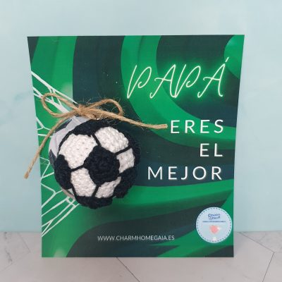 futbol llavero balón crochet día padre regalo detalle