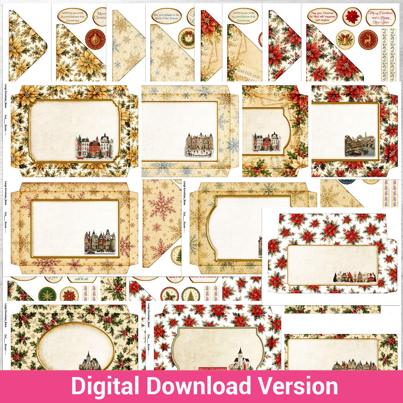 CCW69 Christmas Town Shaped Card kit - Image 2