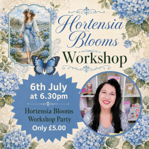 CCW65 Hortensia Blooms Blue Sky - Workshop - 6th July with Download files