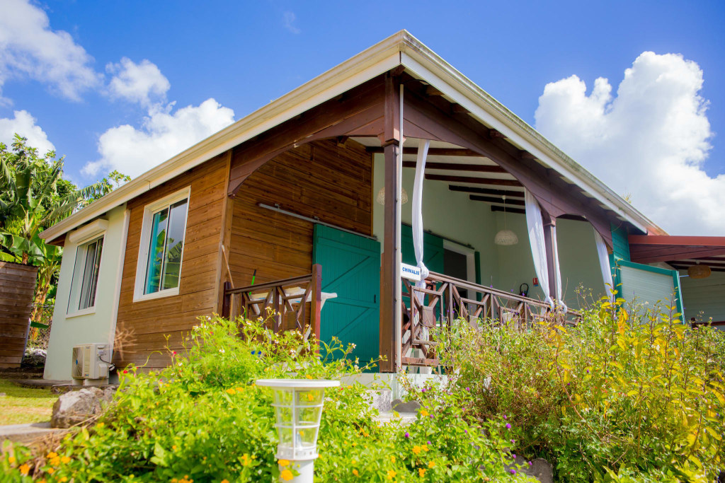 Vvue extérieur du gîte Chimalis en bois