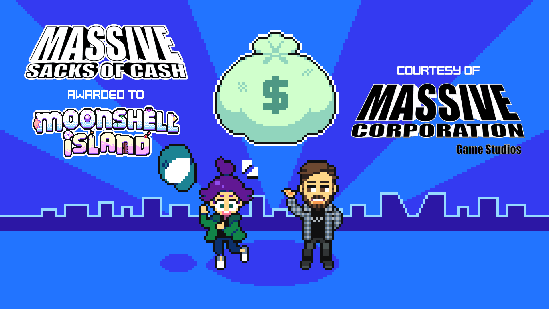 Moonshell Island Receives Massive Sacks of Cash grant from Massive Corporation Game Studios!