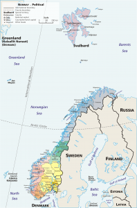 provincie kaart Noorwegen