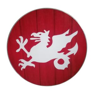 Träviking handgjord Dragon of Hell-sköld SWE16