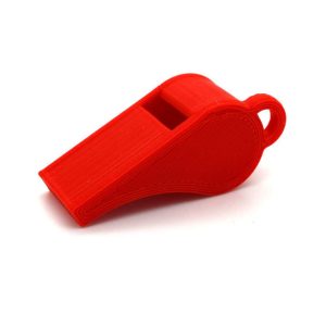 Visselpipa PLA plast 118+ Db röd