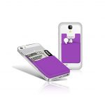 2x Silicone sock wallet card cash pocket sticker purple