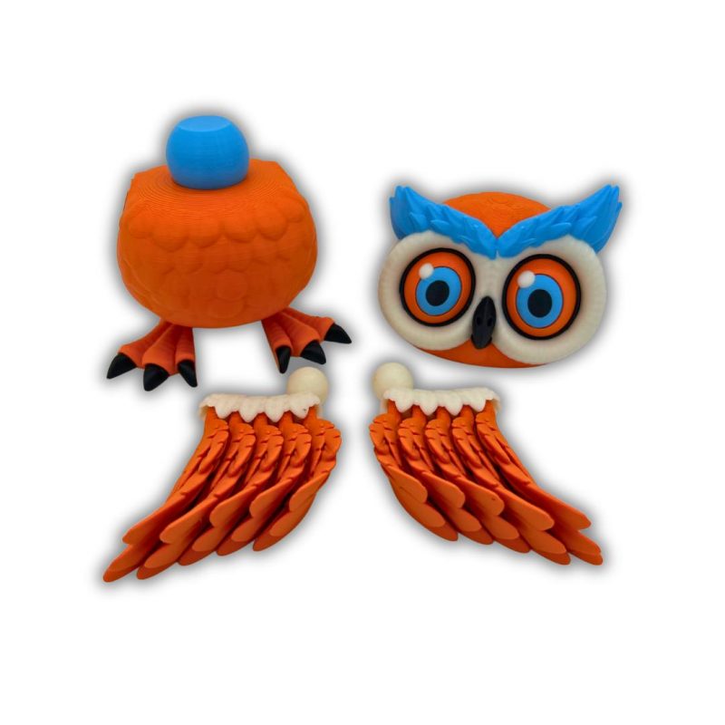 Flexi owl toy decoration flexible rotating bird