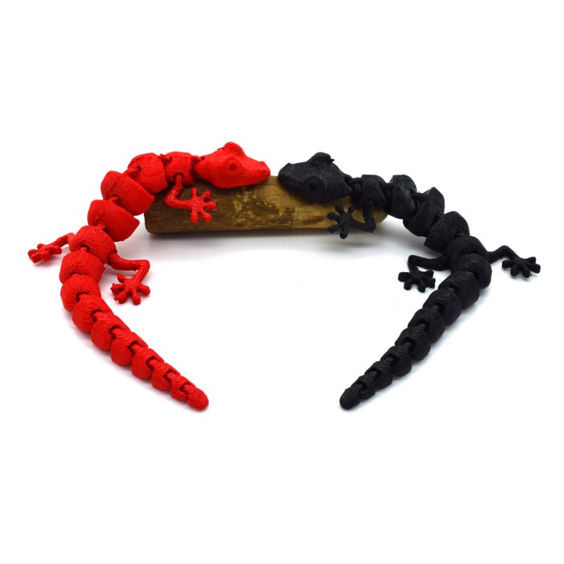 2x Lizard flexible halloween scream decoration soft