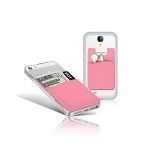 2x Silikon sock wallet card cash pocket sticker light pink