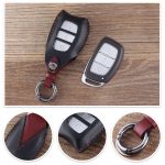 Genuine leather car key case black for Hyundai