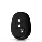 Silicone 3 buttons car key case black for Toyota