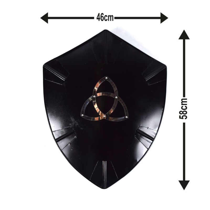 Metal Medieval Dark Knight Triangle Curved Shield SWE70