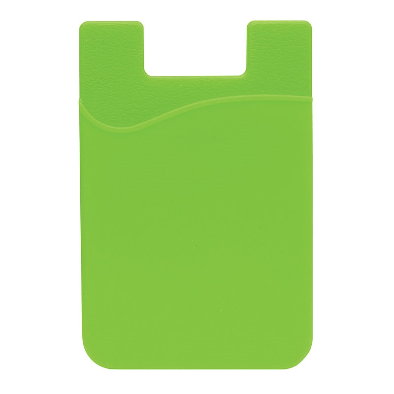 2x Silicone sock wallet card cash pocket sticker green