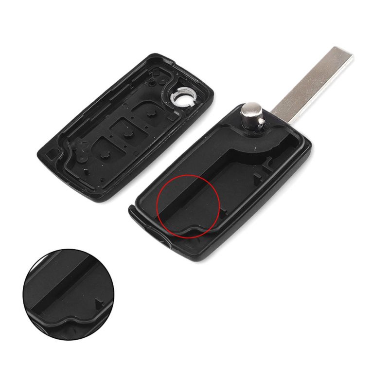 3-button CE0523 car key shell for PEUGEOT HU83