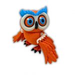 Flexi owl toy decoration flexible rotating bird