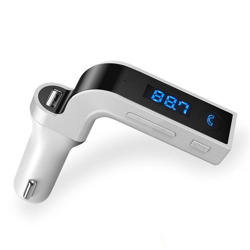 Bluetooth car FM transmitter modulator MP3 USB silver