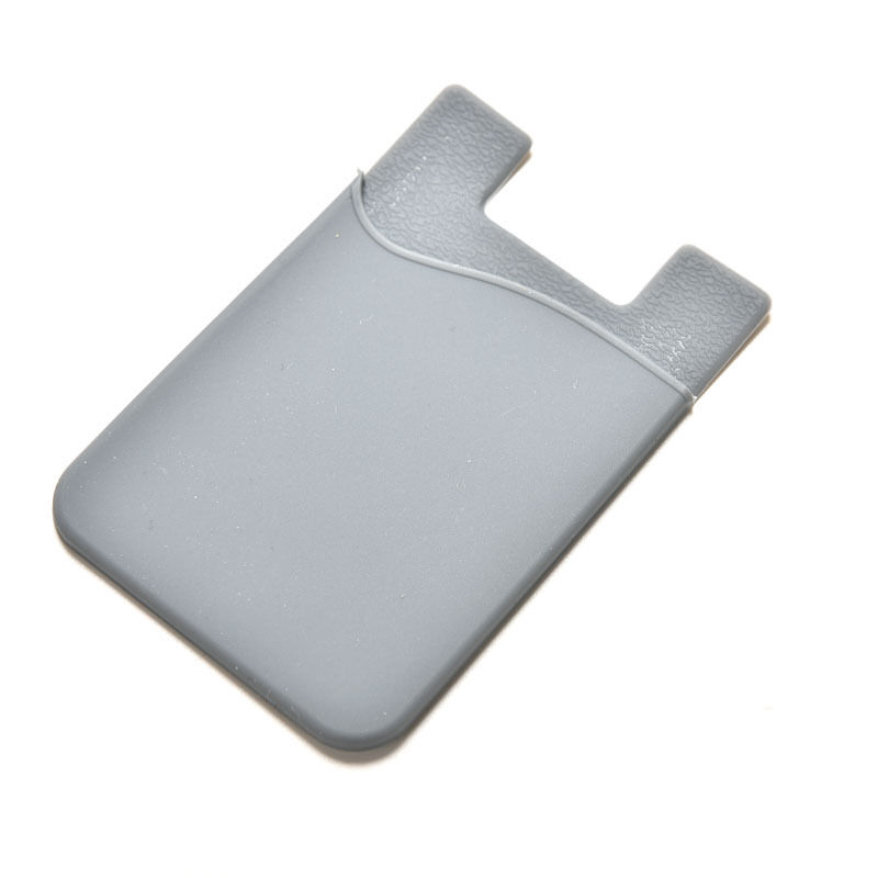 2x Silicone sock wallet card cash pocket sticker gray