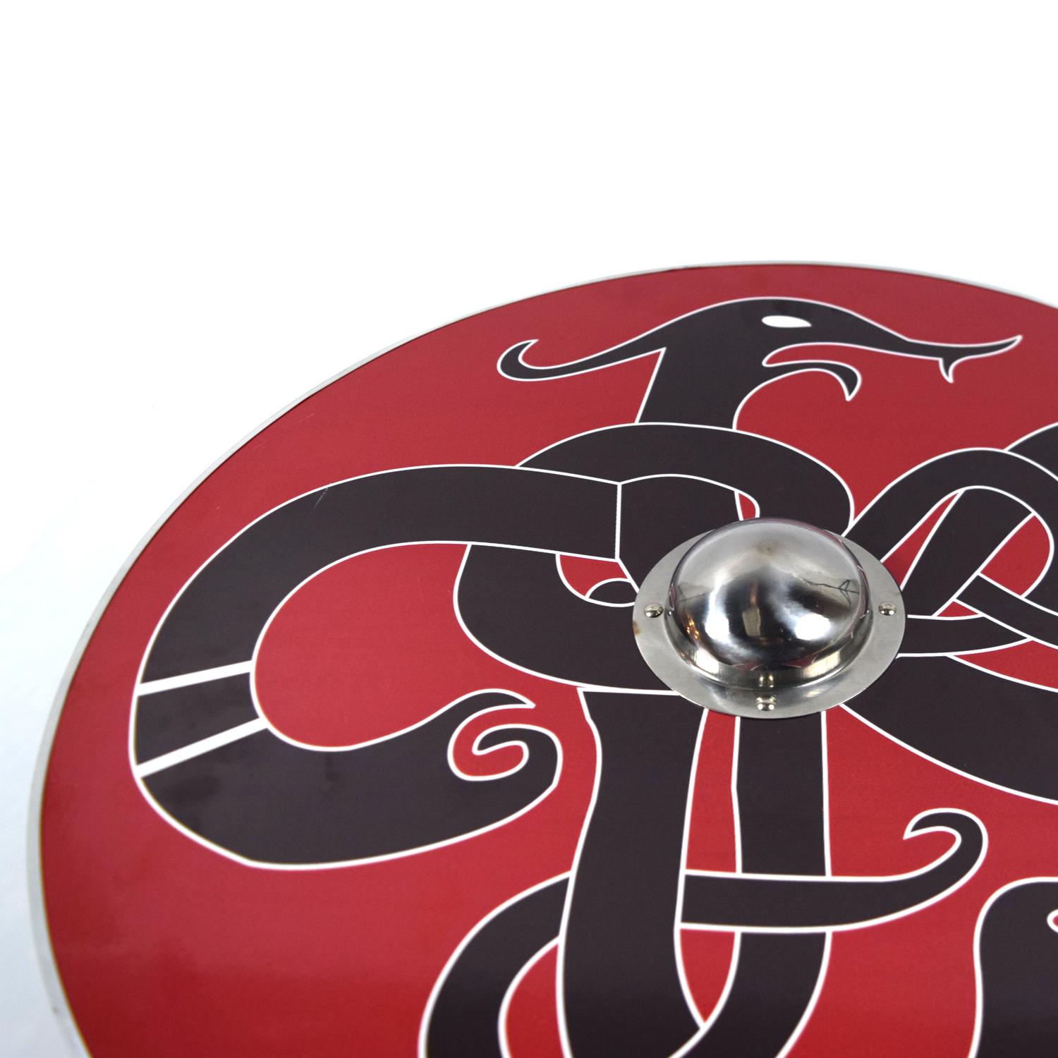Wooden Medieval Dooms Snake Viking Shield SWE74