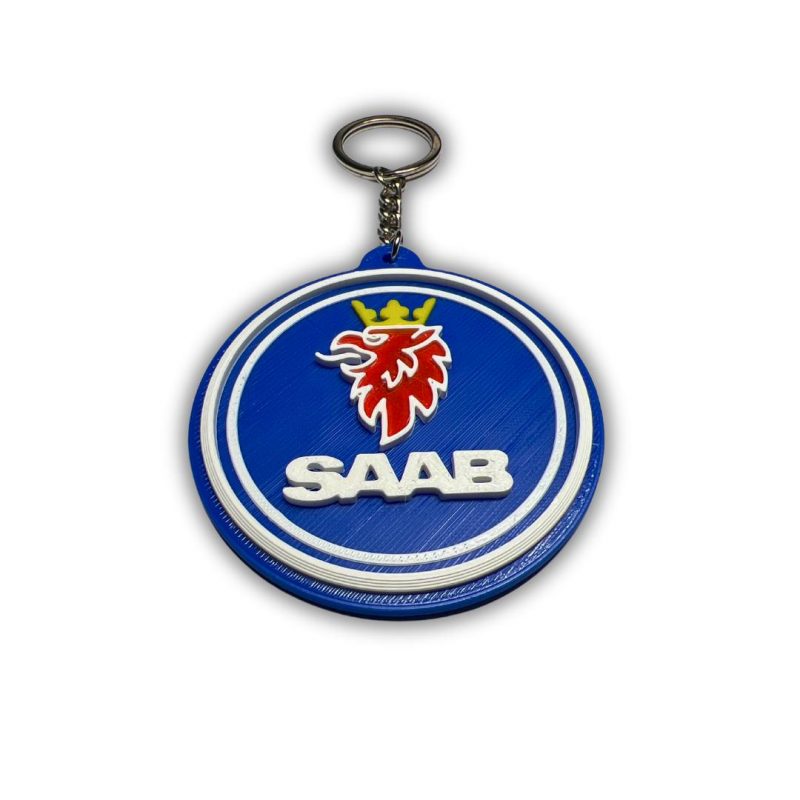 Key ring key chain emblem accessory for Saab