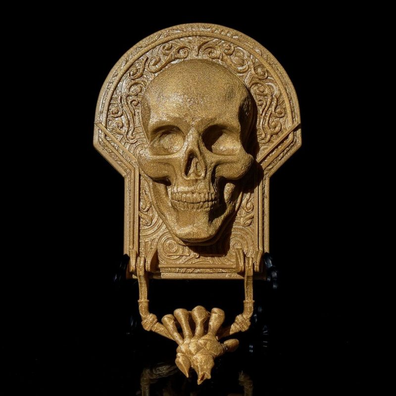 Skull door knocker halloween decoration