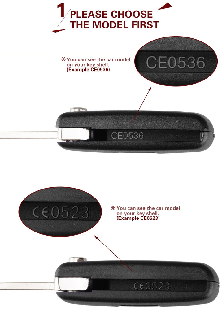 Flip key case shell 2 buttons CE0523 HU83 blade for PEUGEOT